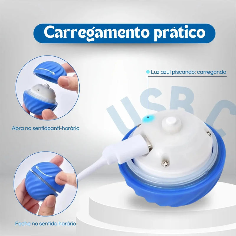 Electric Interactive Vibratory Ball Pet Toy for Dogs and Cats-Rotation 360 ° Rechargeable USB