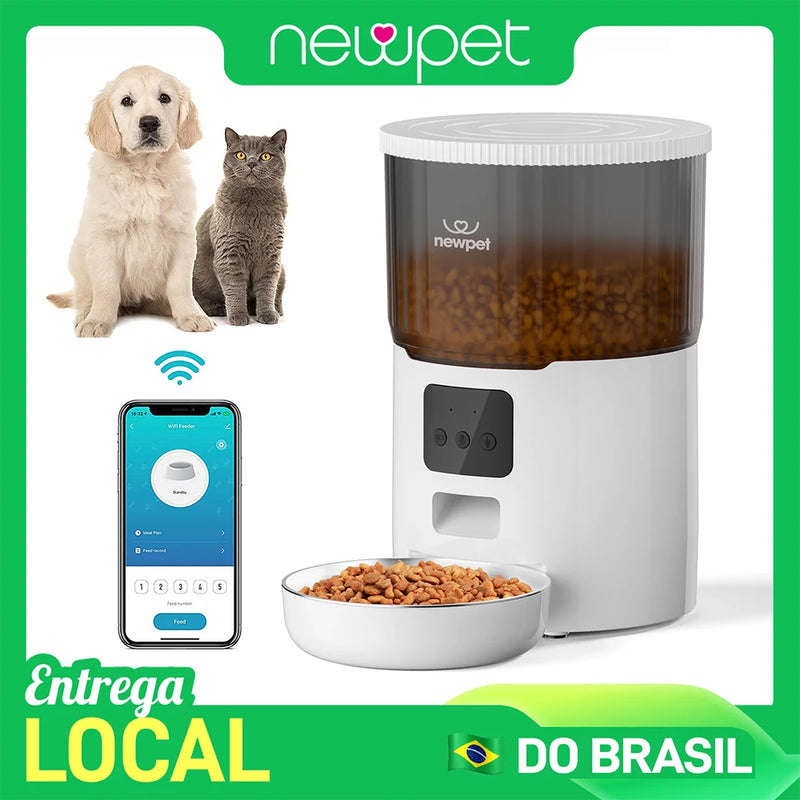 4L Automatic Pet Feeder For Cats WiFi Smart Swirl Slow Dog Feeder With Voice Recorder Large Capacity Timing Cat Food Dispenser