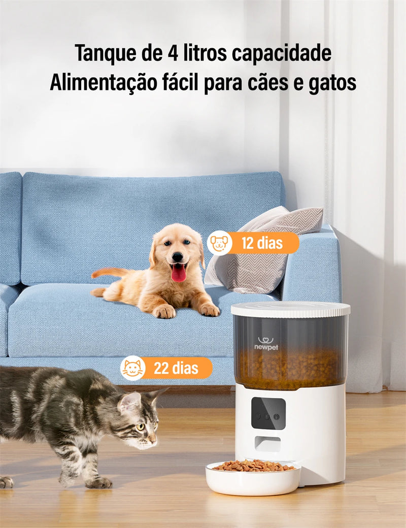 4L Automatic Pet Feeder For Cats WiFi Smart Swirl Slow Dog Feeder With Voice Recorder Large Capacity Timing Cat Food Dispenser