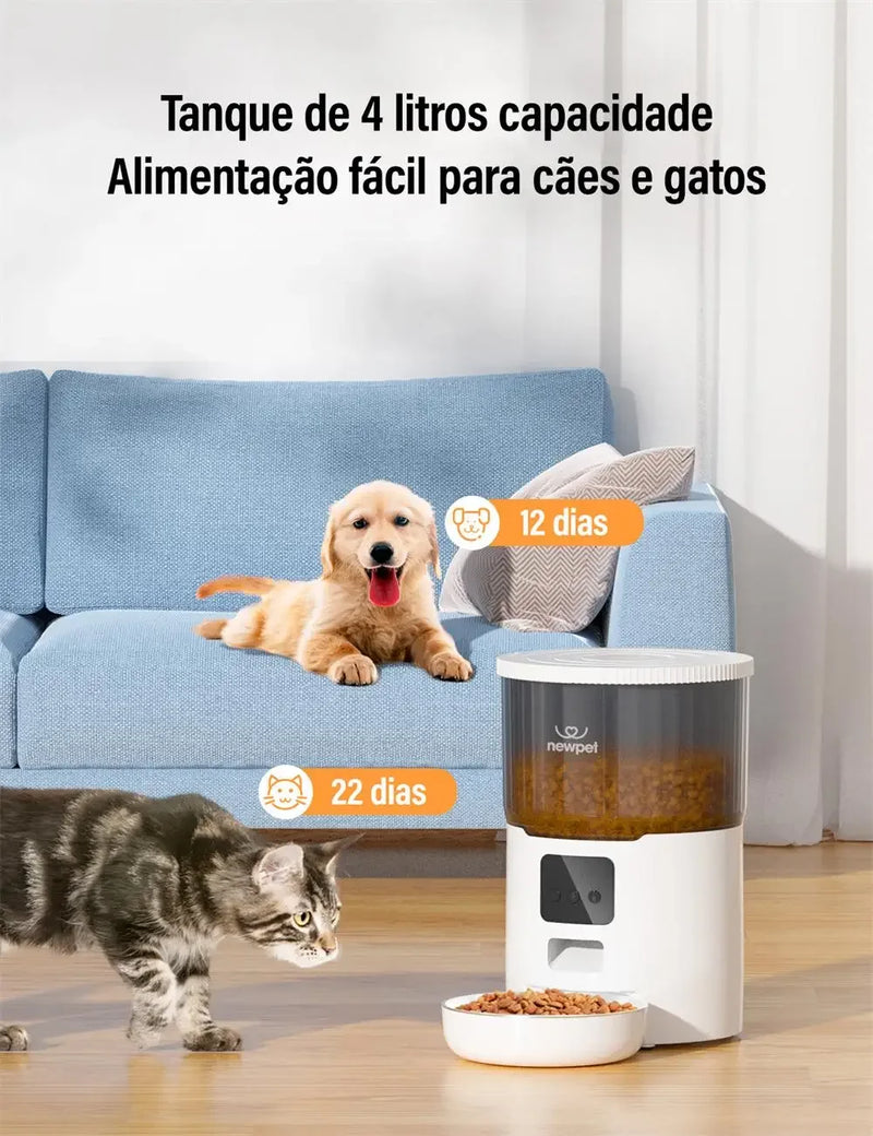 4L Automatic Pet Feeder For Cats WiFi Smart Swirl Slow Dog Feeder With Voice Recorder Large Capacity Timing Cat Food Dispenser