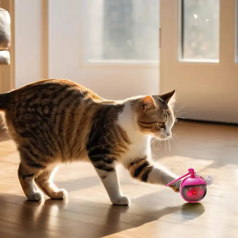 Indoor Cat Play Ball Automatic Moving Rolling Ball For Indoor Cats Rechargeable Touch Activated Rolling Ball Kitten Toys For