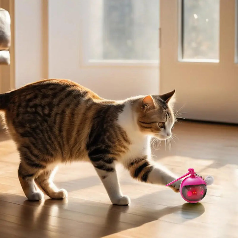 Indoor Cat Play Ball Automatic Moving Rolling Ball For Indoor Cats Rechargeable Touch Activated Rolling Ball Kitten Toys For