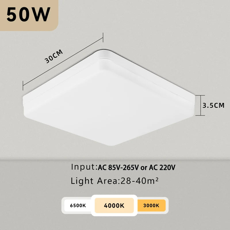 LED Ceiling Lamp Lustre Panel Chandelier Modern Wall Lights Room Hanging Lighting Fixture Home Decor Square Ceiling Light Led