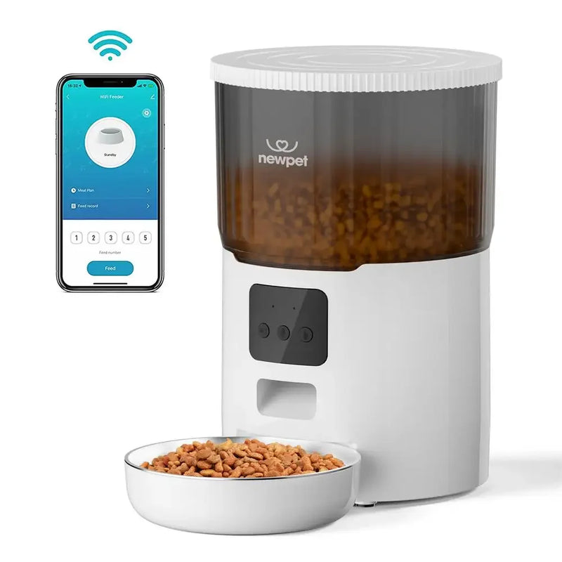 4L Automatic Pet Feeder For Cats WiFi Smart Swirl Slow Dog Feeder With Voice Recorder Large Capacity Timing Cat Food Dispenser