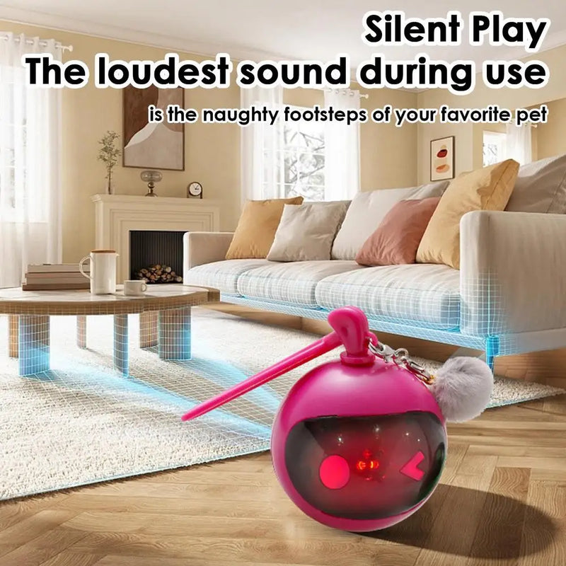 Indoor Cat Play Ball Automatic Moving Rolling Ball For Indoor Cats Rechargeable Touch Activated Rolling Ball Kitten Toys For