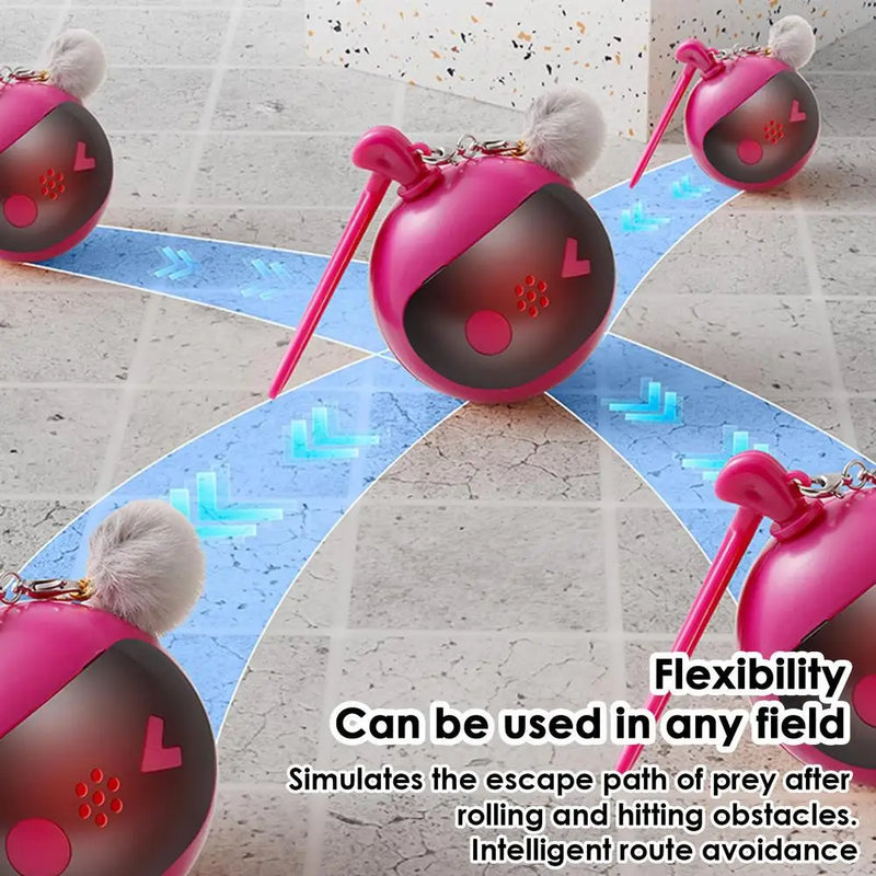 Indoor Cat Play Ball Automatic Moving Rolling Ball For Indoor Cats Rechargeable Touch Activated Rolling Ball Kitten Toys For
